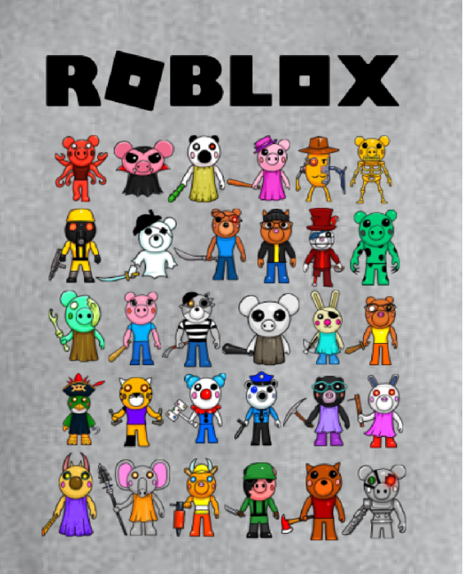 Džemperis Roblox game characters